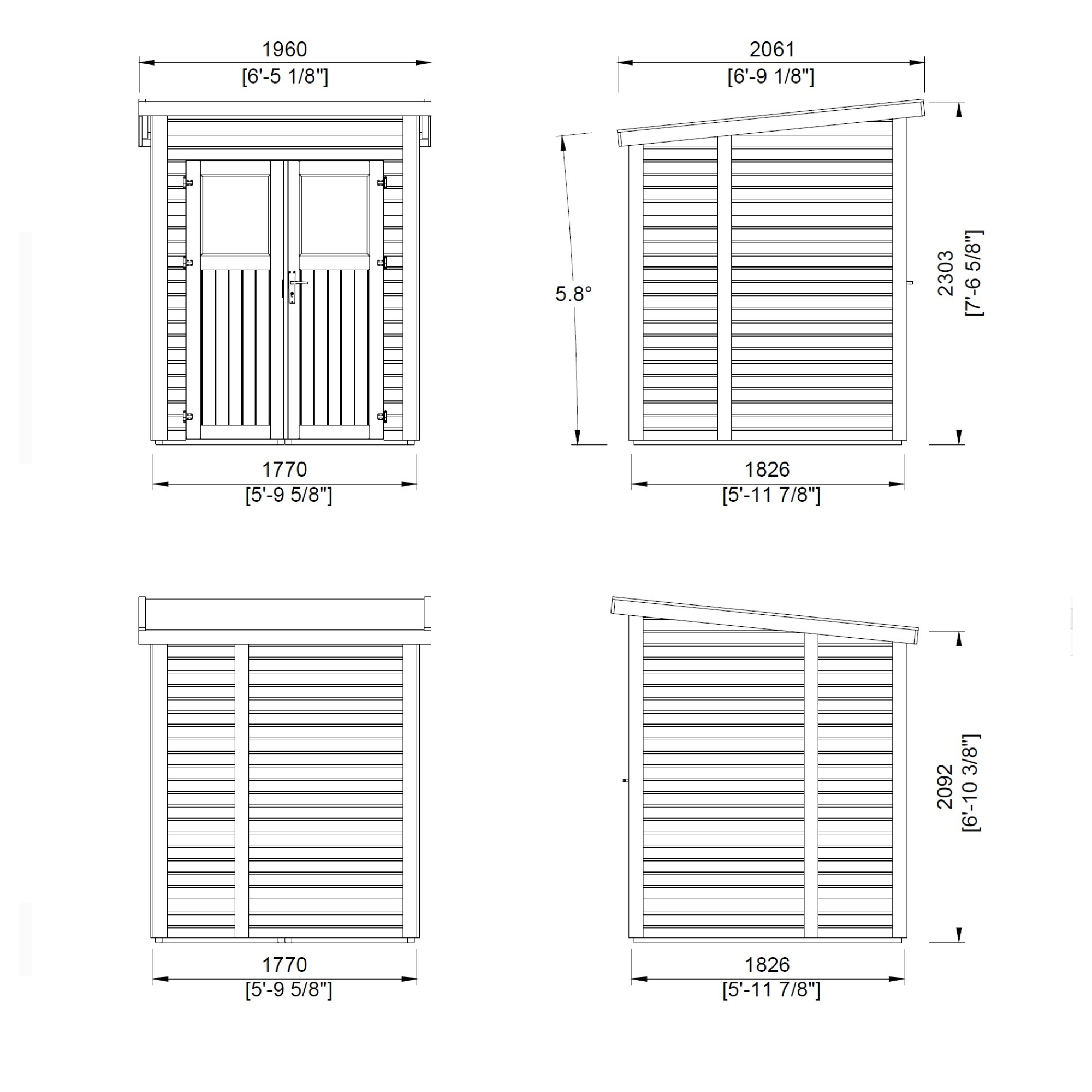 6 ft. x 6 ft. Nordic Spruce Heavy Duty Storage Shed