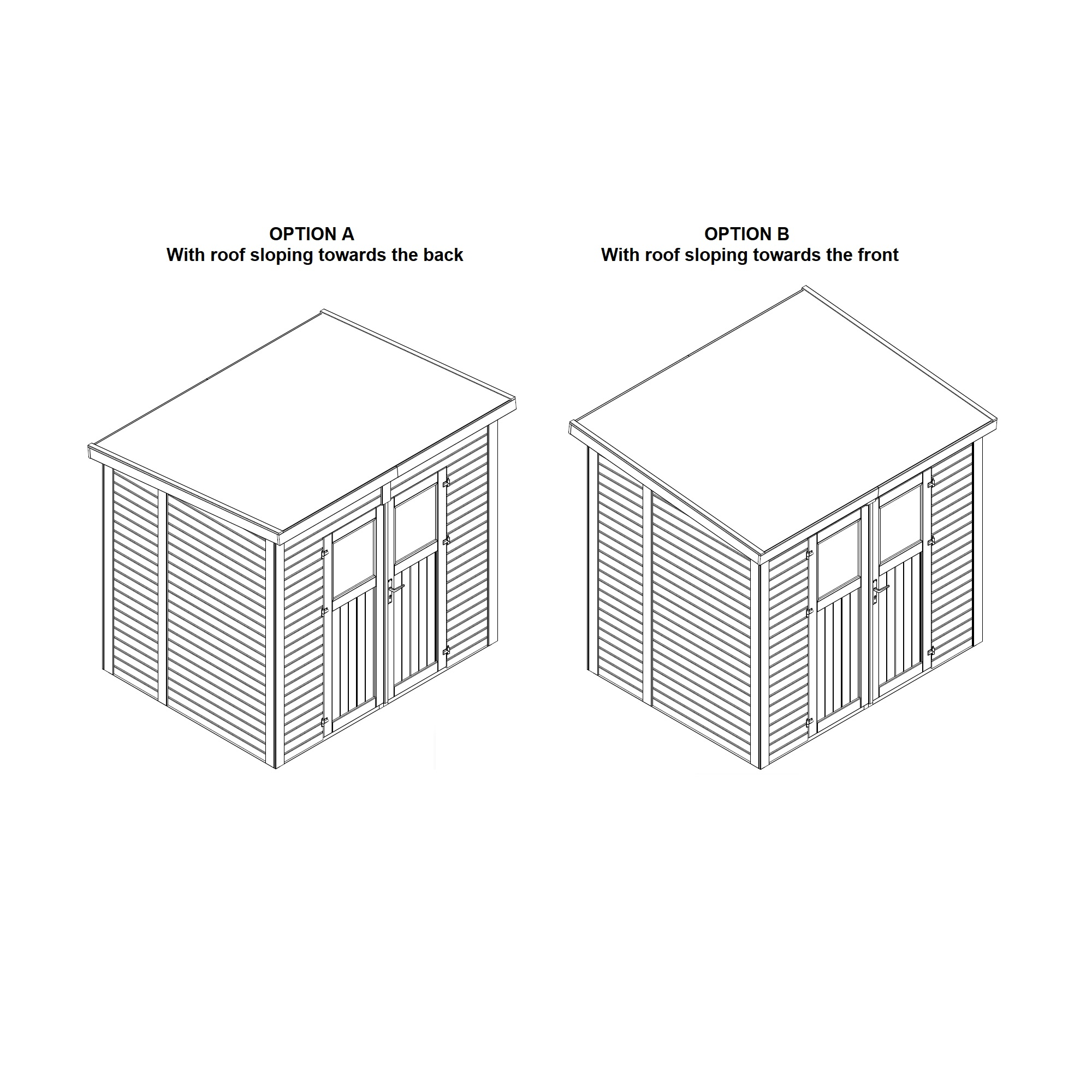 8 ft. x 6 ft. Nordic Spruce Heavy Duty Storage Shed