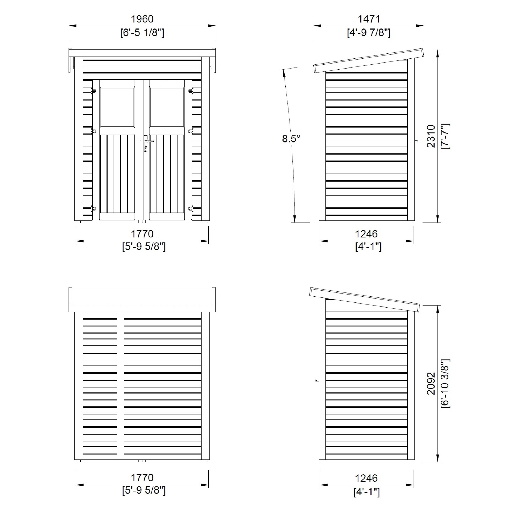 6 ft. x 4 ft. Nordic Spruce Heavy Duty Storage Shed
