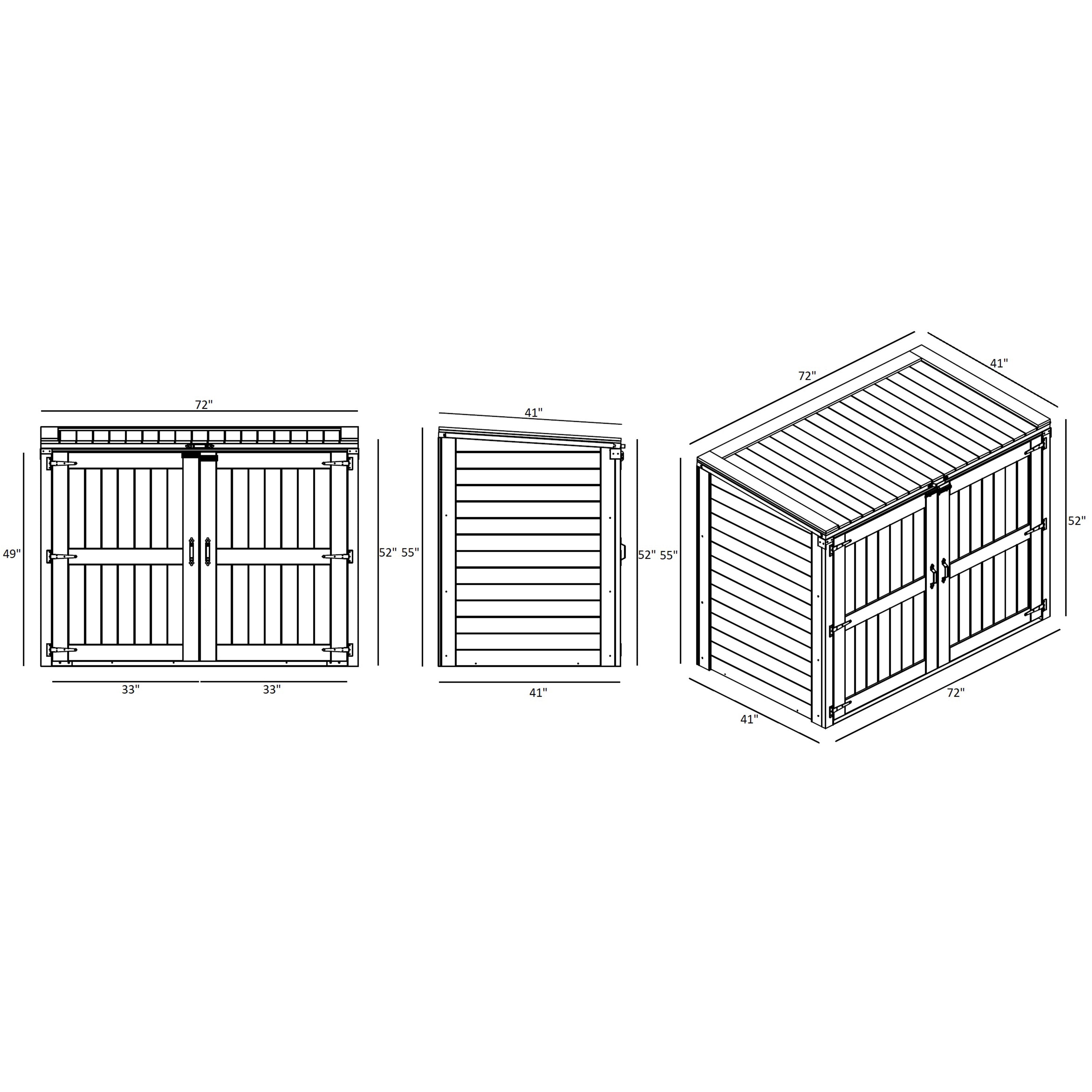 Large Recycling Storage Shed