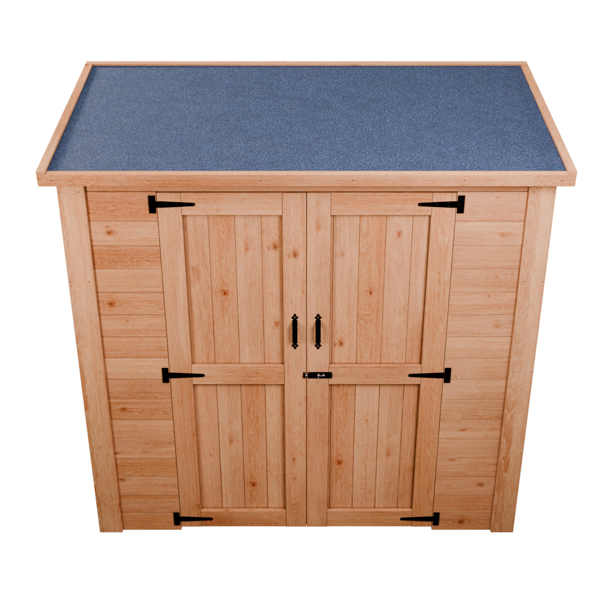 CedarCraft | Heavy Duty | 6 ft. x 3 ft. | Solid Cedar Wood | Lean To Storage Shed | with Double Doors and Modern Pent Roof | Protective Finish | 18 sq. ft.