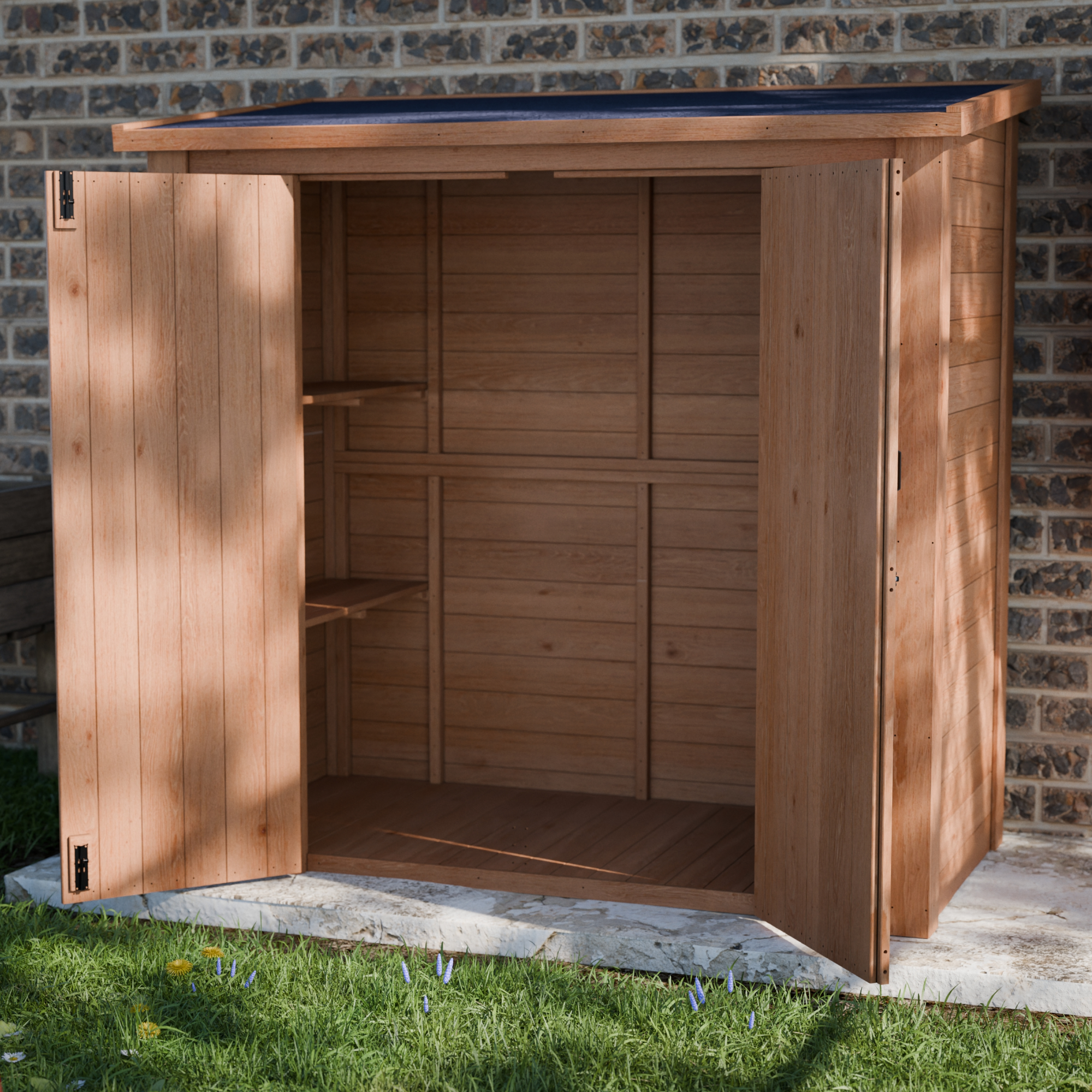 6 ft. x 3 ft. Cedar Heavy Duty Storage Shed