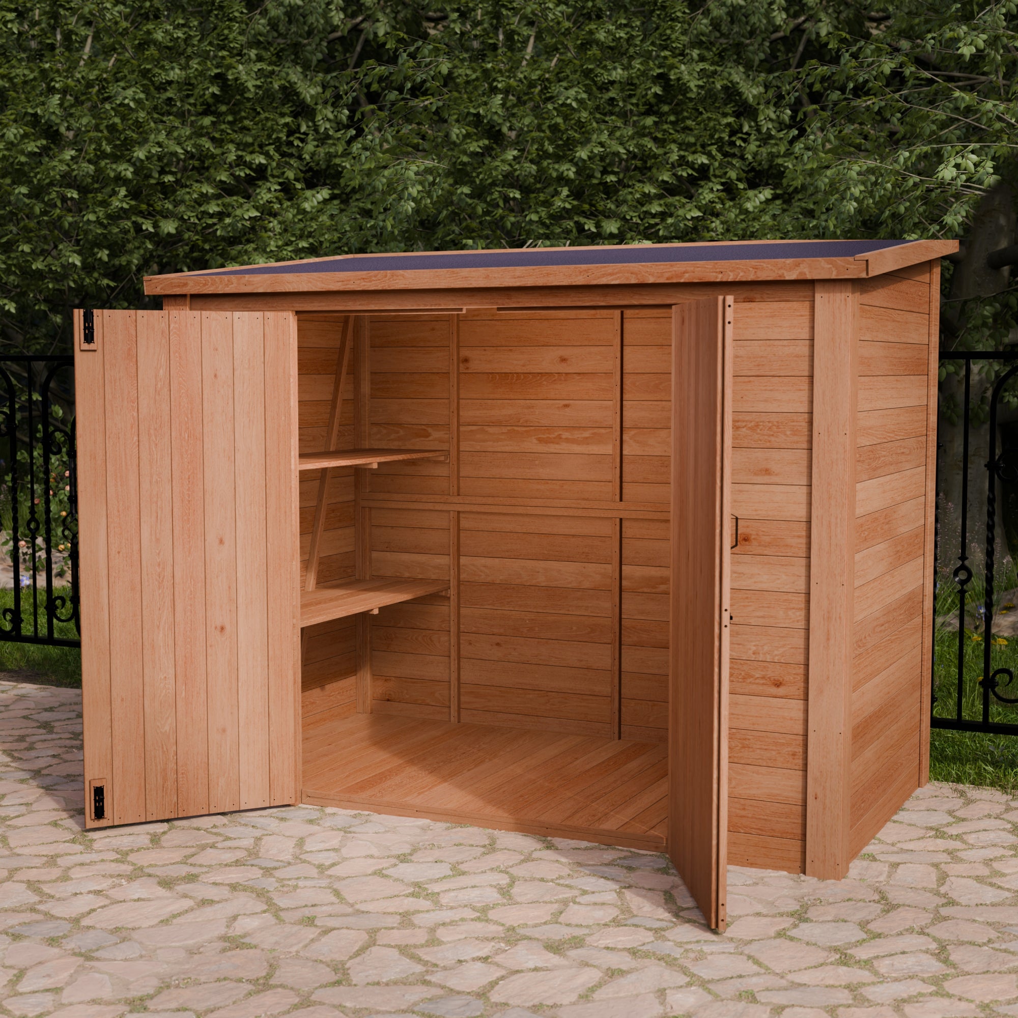 7.5 ft. x 4 ft. Cedar Heavy Duty Storage Shed