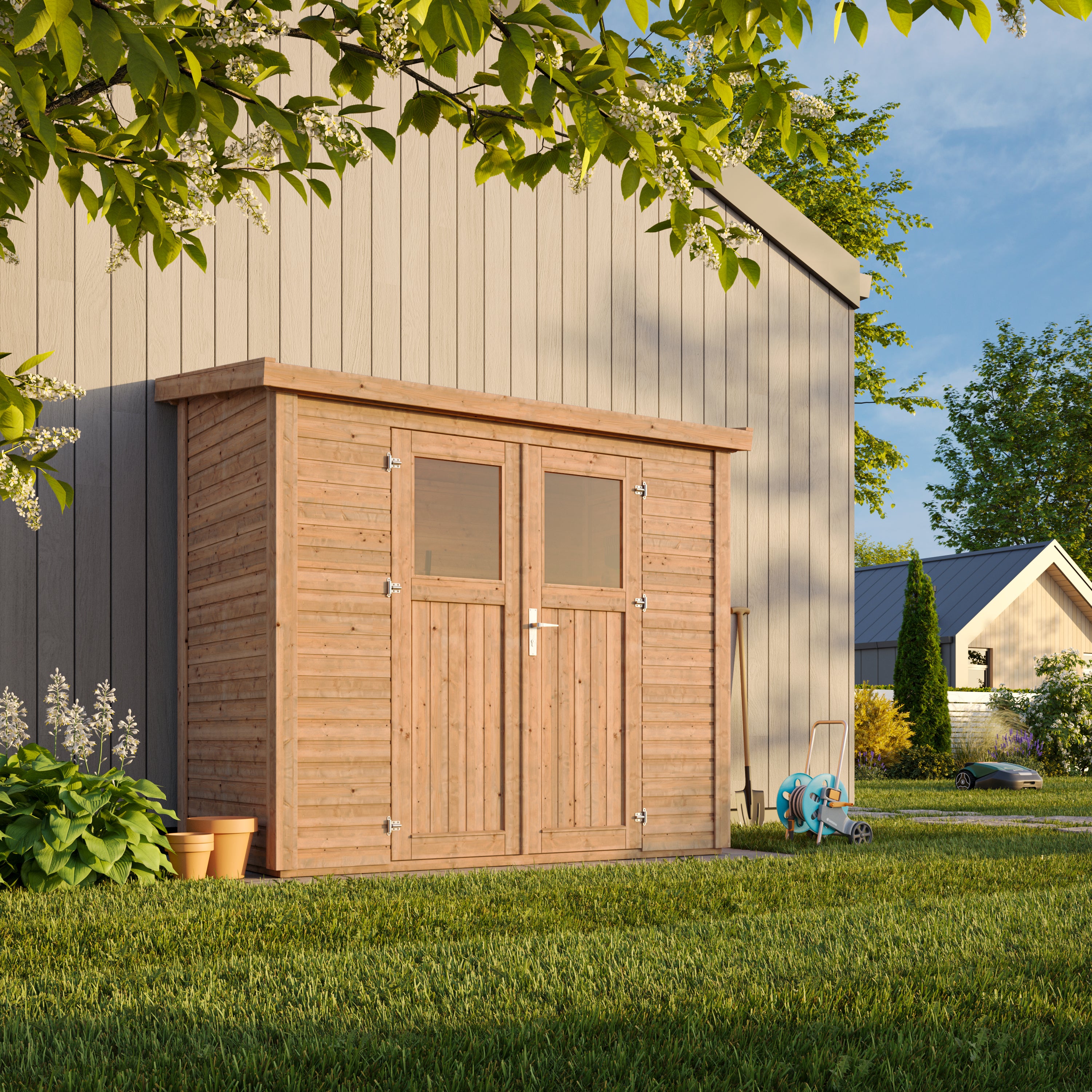 8 ft. x 4 ft. Nordic Spruce Heavy Duty Storage Shed