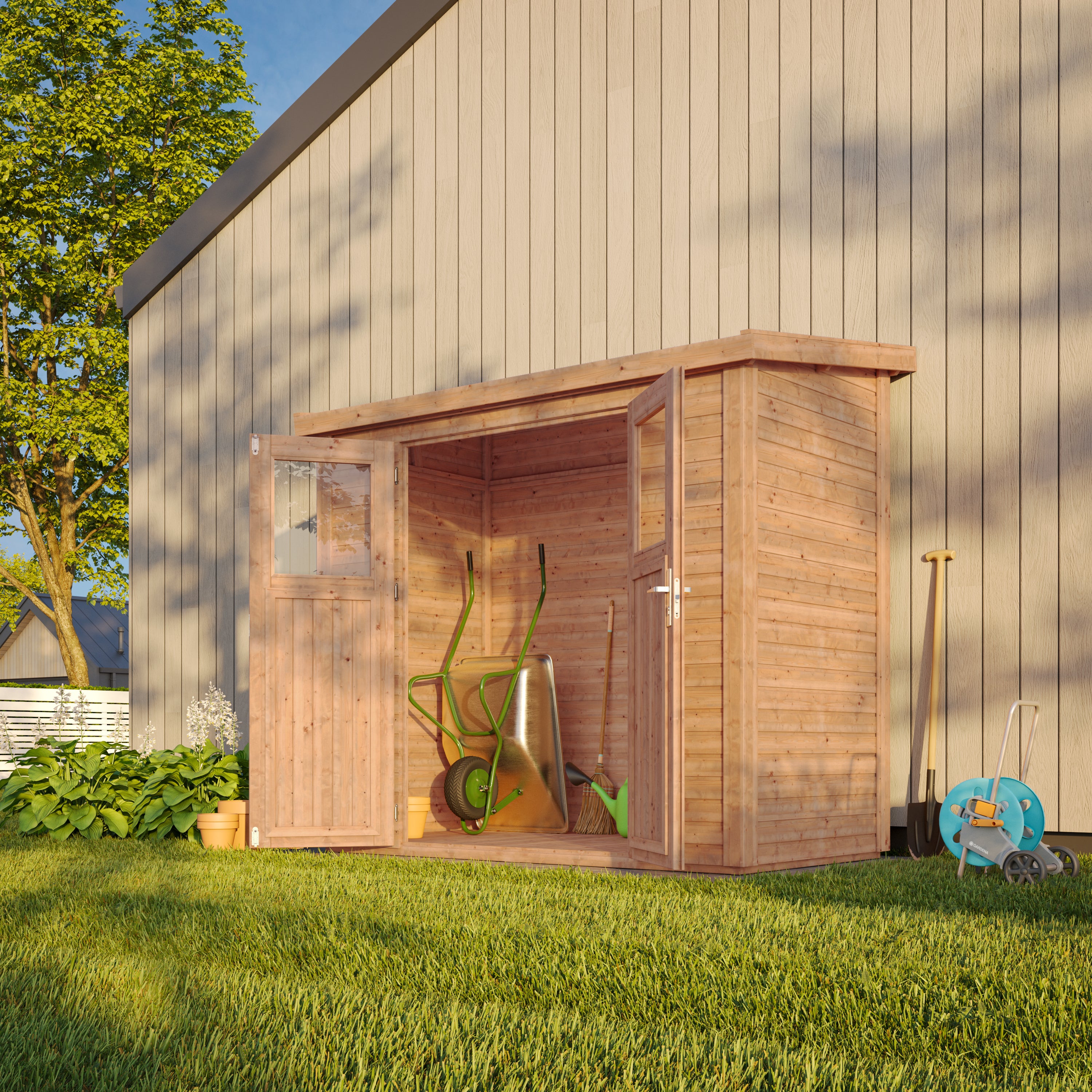 8 ft. x 4 ft. Nordic Spruce Heavy Duty Storage Shed