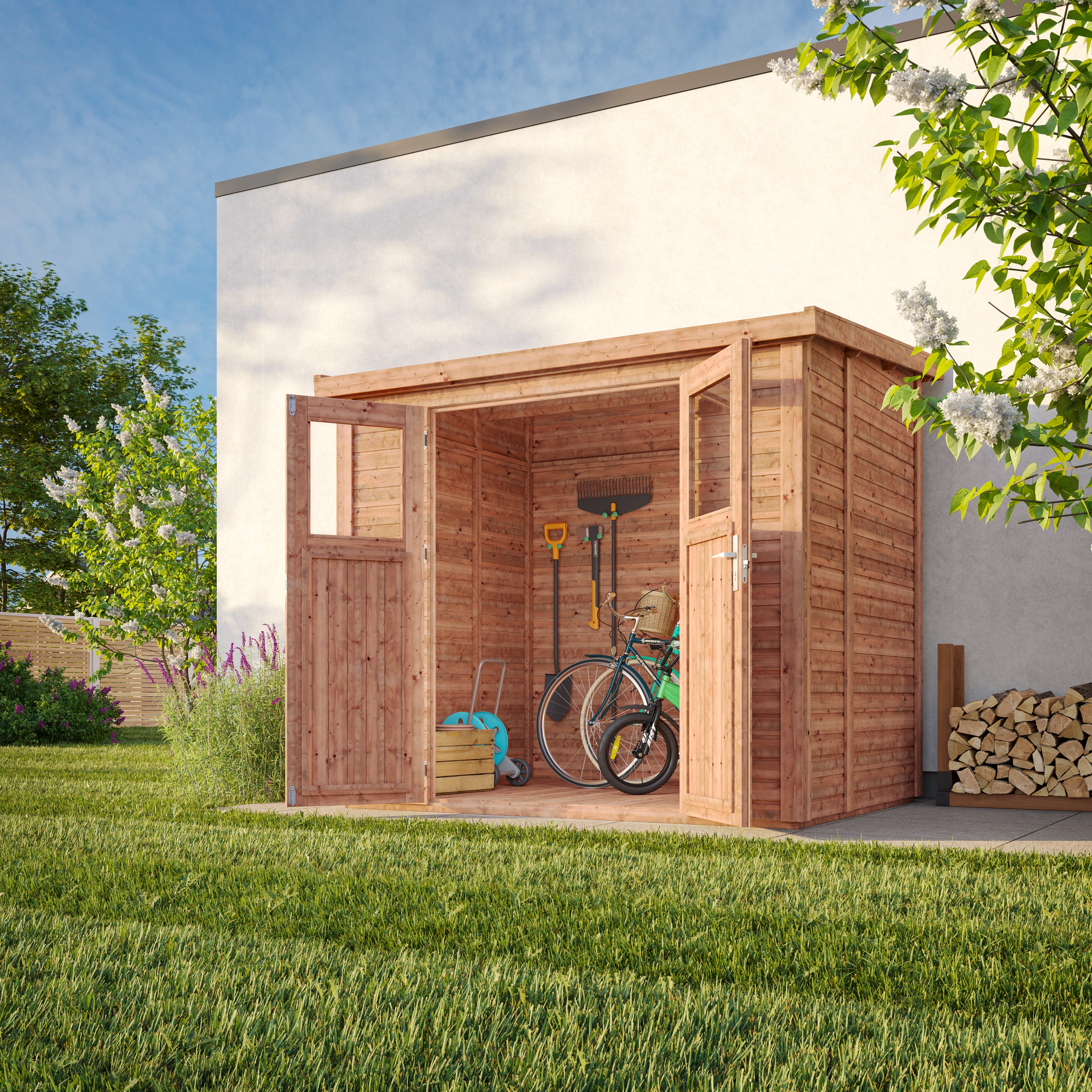 8 ft. x 6 ft. Nordic Spruce Heavy Duty Storage Shed