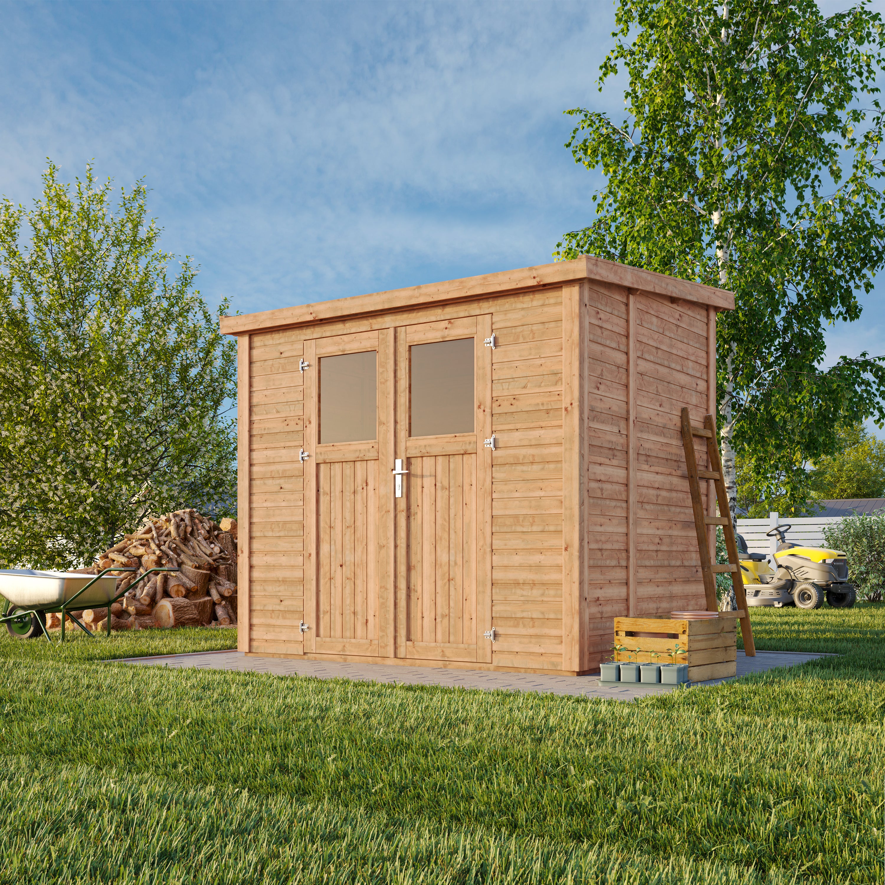 8 ft. x 6 ft. Nordic Spruce Heavy Duty Storage Shed
