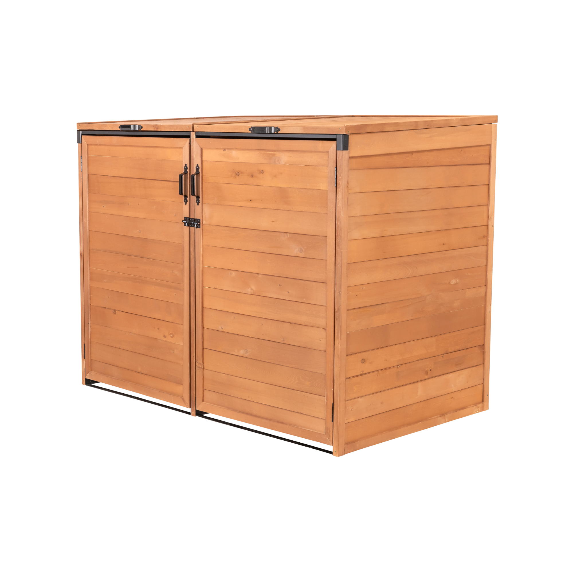 Large Horizontal Trash and Recycling Storage Shed