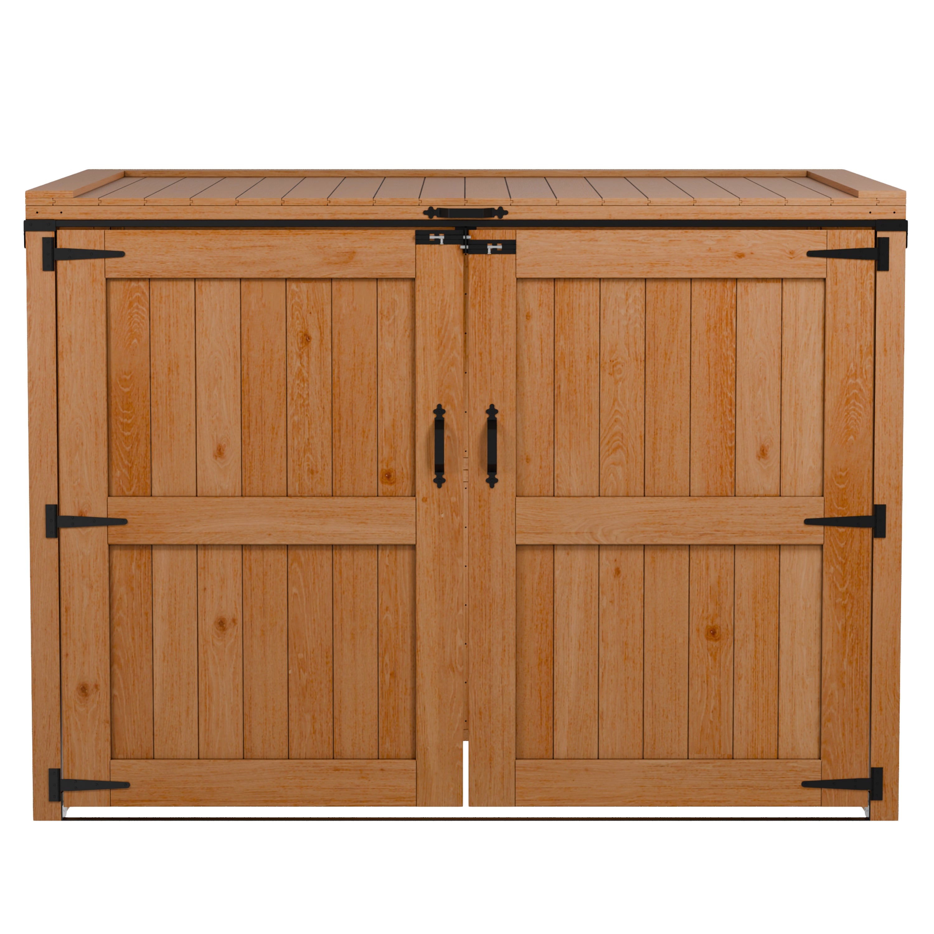 6 ft. x 3.5 ft. Large HEAVY DUTY Cedar Horizontal Trash and Recycling Storage Shed (21 sq. ft.)