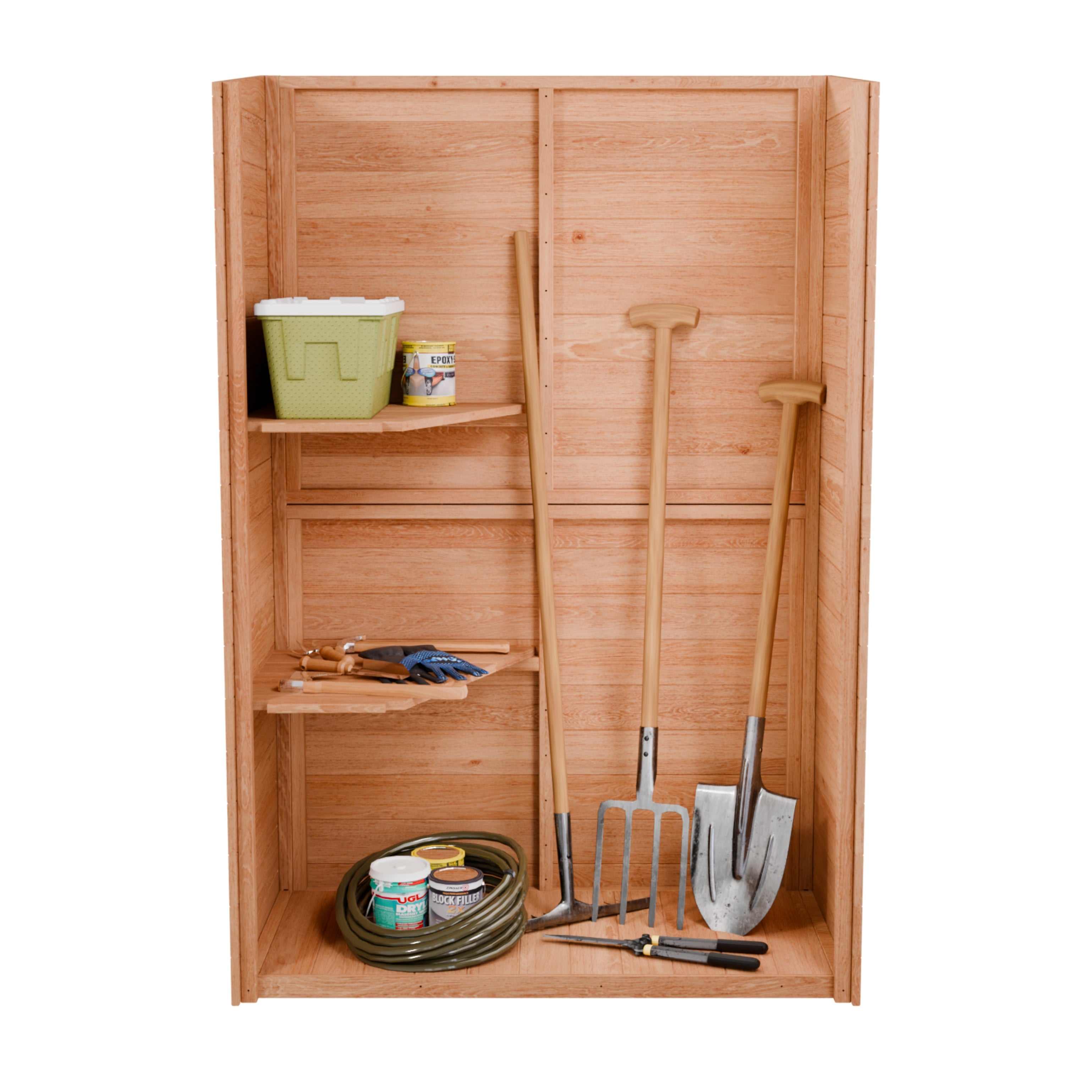 CedarCraft | Heavy Duty | 4 ft. x 2 ft. | Solid Cedar Wood | Lean To Storage Shed | with Single Door and Modern Pent Roof | Protective Finish | 8 sq. ft.