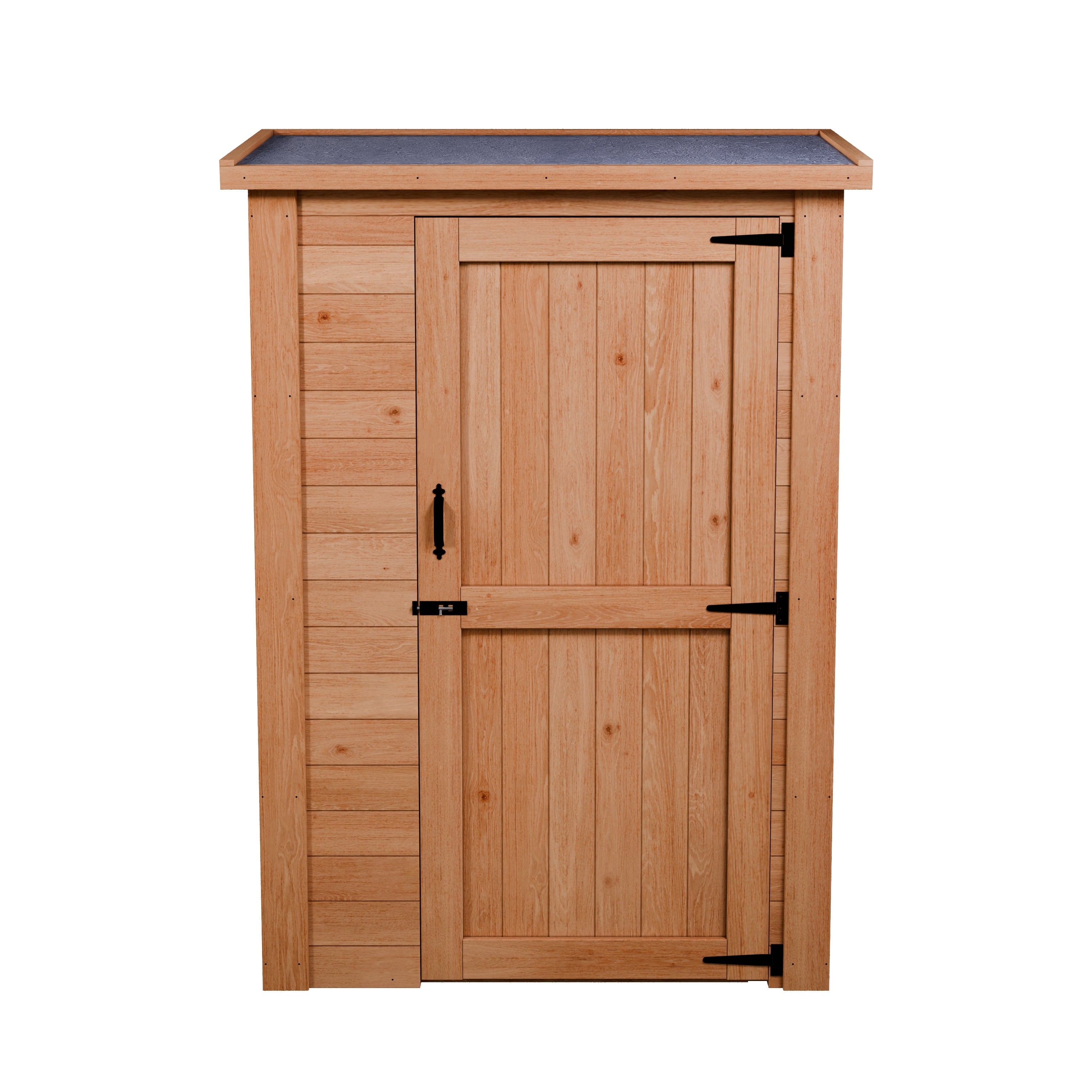 CedarCraft | Heavy Duty | 4 ft. x 2 ft. | Solid Cedar Wood | Lean To Storage Shed | with Single Door and Modern Pent Roof | Protective Finish | 8 sq. ft.