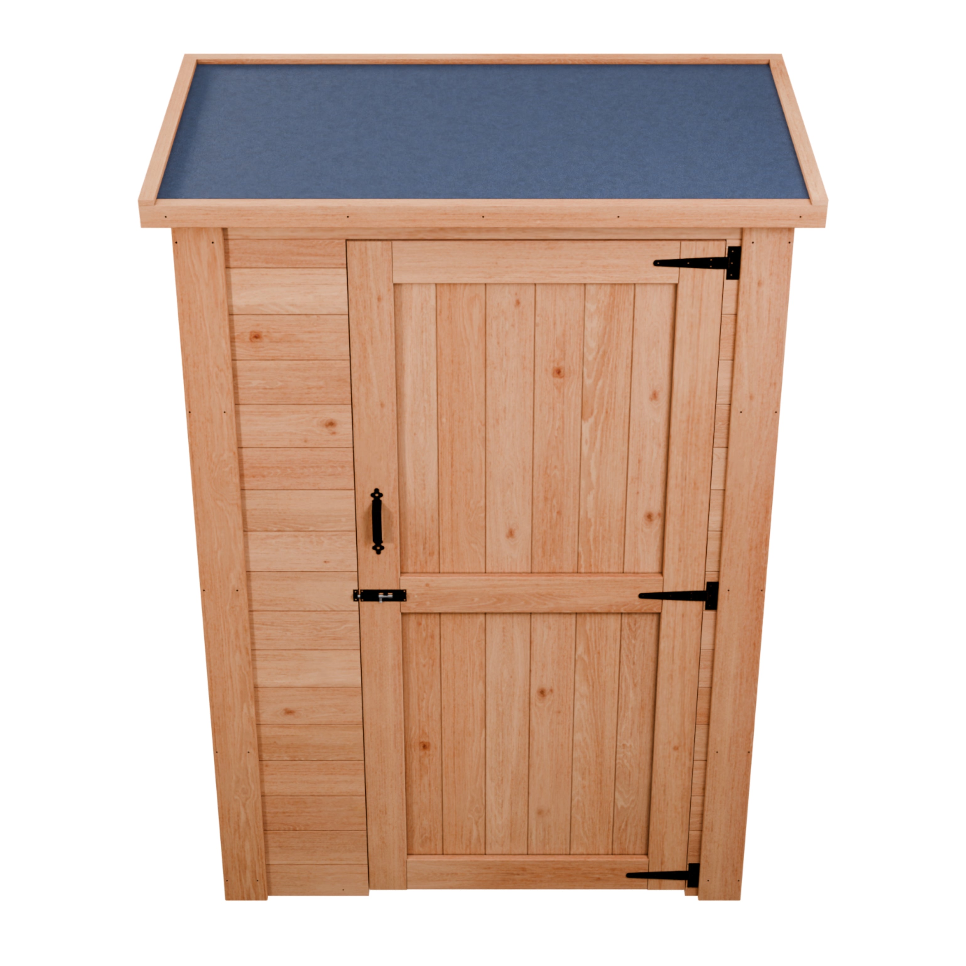 CedarCraft | Heavy Duty | 4 ft. x 2 ft. | Solid Cedar Wood | Lean To Storage Shed | with Single Door and Modern Pent Roof | Protective Finish | 8 sq. ft.