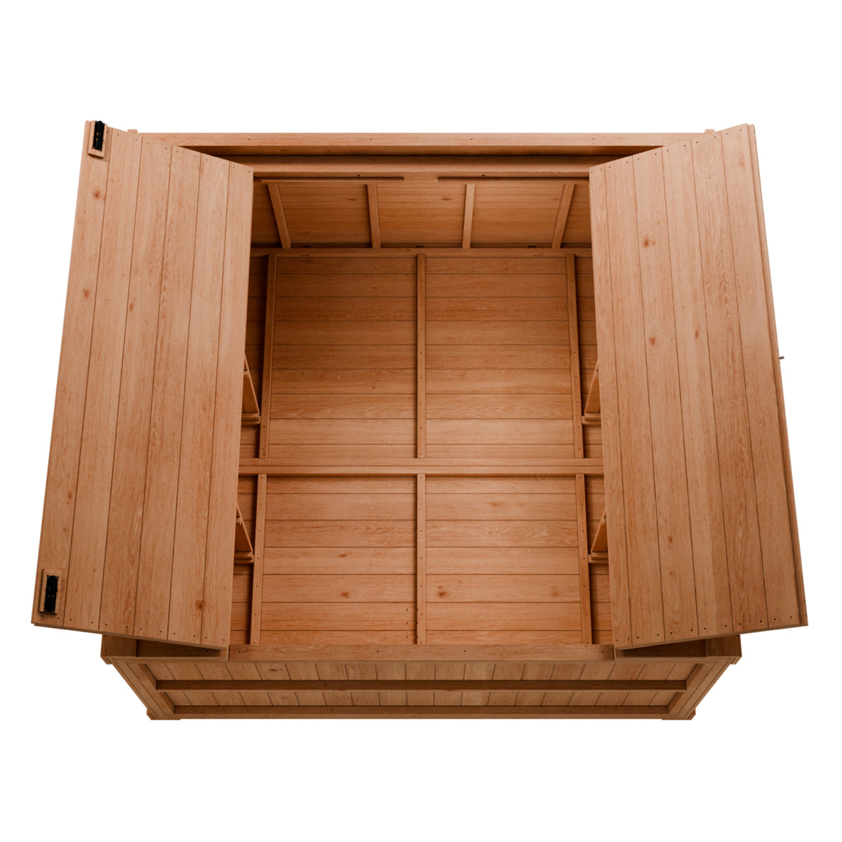 CedarCraft | Heavy Duty | 6 ft. x 3 ft. | Solid Cedar Wood | Lean To Storage Shed | with Double Doors and Modern Pent Roof | Protective Finish | 18 sq. ft.