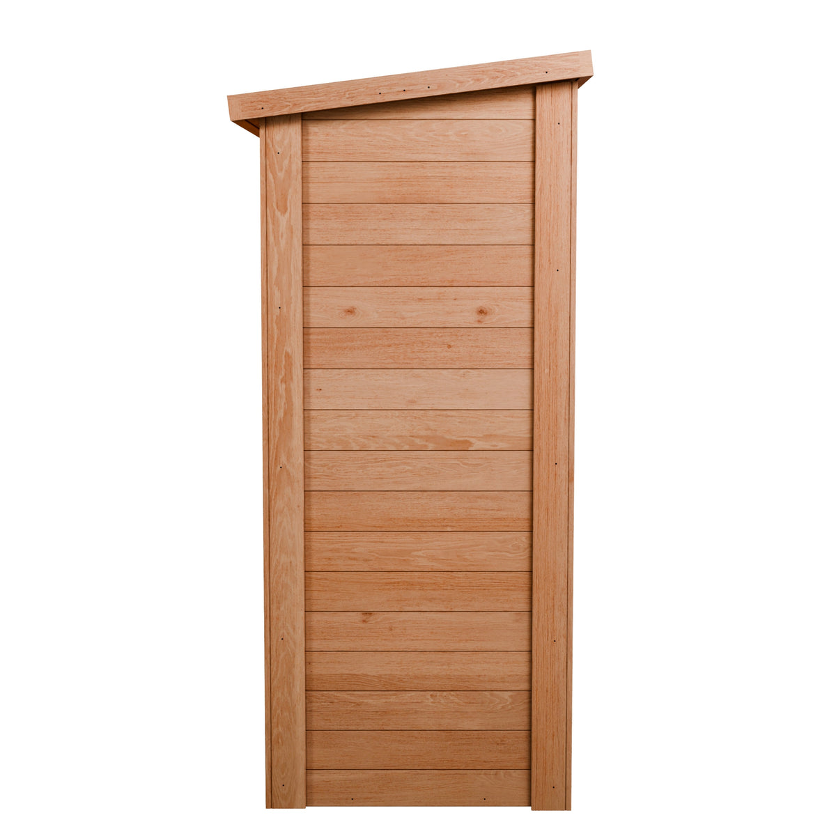 CedarCraft | Heavy Duty | 5 ft. x 2.5 ft. | Solid Cedar Wood | Lean To Storage Shed | with Double Doors and Modern Pent Roof | Protective finish | 12.5 sq. Ft.